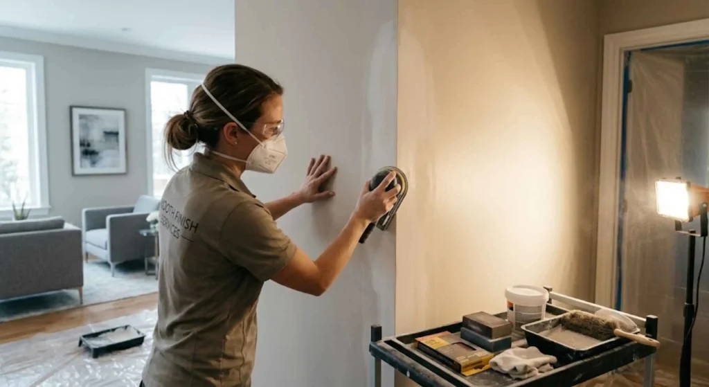 sanding process for smooth finish