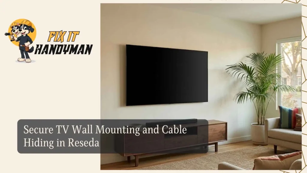Secure TV Wall Mounting and Cable Hiding in Reseda